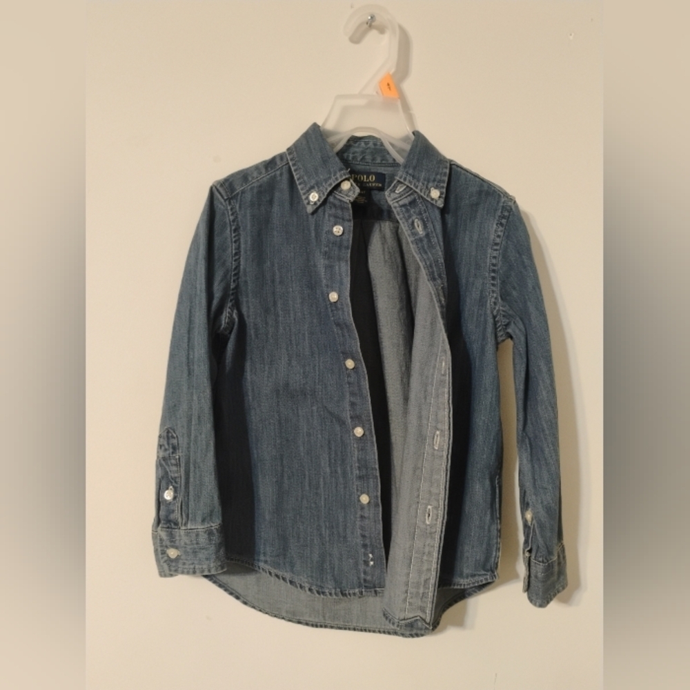 Polo Ralph Lauren Toddler Boy Denim Button Down Size 4T